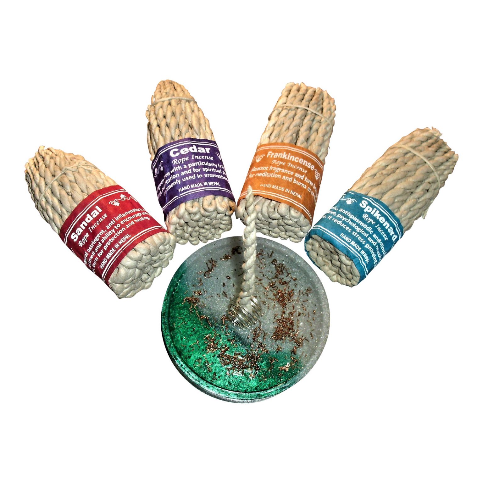 Rope Incense Holder with EMF Protection The Purple EcoVillage